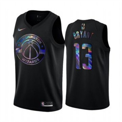 Nike Washington Wizards #13 Thomas Bryant Men's Iridescent Holographic Collection NBA Jersey - Black Men's